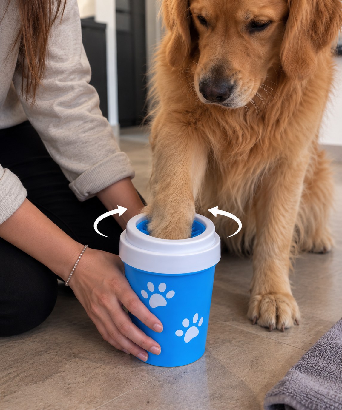 PawClean: inserisci la zampa e ruota a destra e sinistra